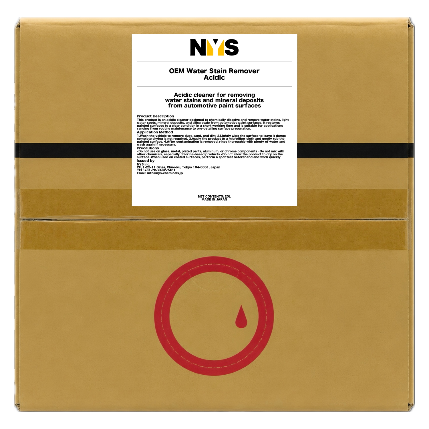 OEM Water Stain Remover - Acidic 20L